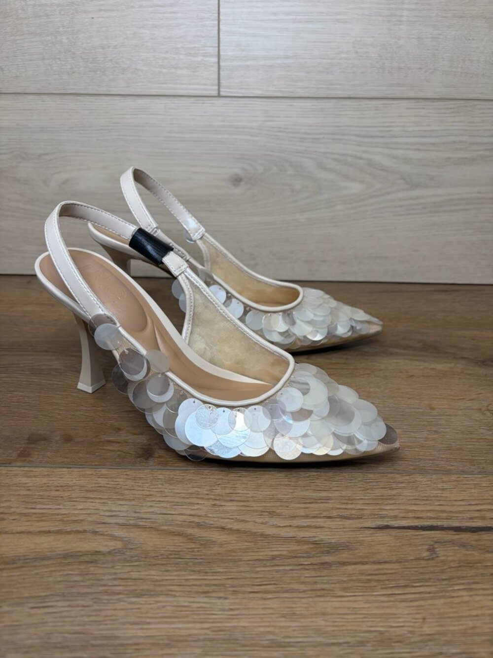 I.N.C International Concepts Alanze2 Sling Back Sequin Pumps 6M
